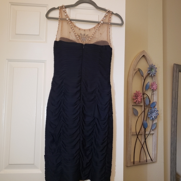 Cache Navy Blue Ruched Dress - Picture 3 of 5